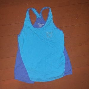 PURPLE AND BLUE TANK-TOP FROM HANES.